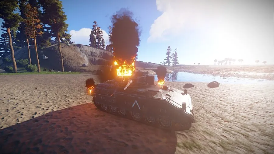 Танк Bradley APC в Rust — броневик на Launch Site