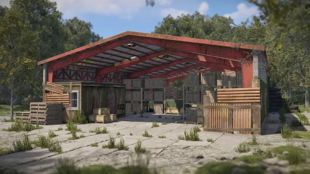 Шахтёрский аванпост (Mining Outpost) в Rust — не путать с карьером