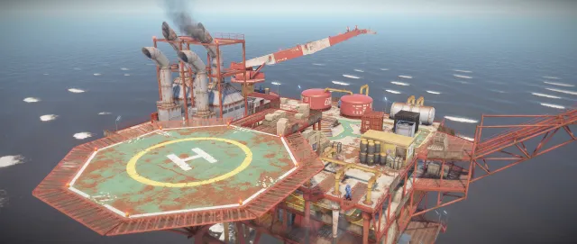 Малая нефтяная вышка (Small Oil Rig) — морской монумент Rust