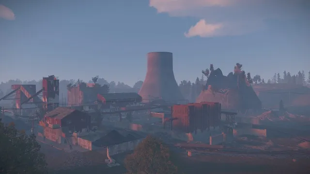 Электростанция (Power Plant) — радтаун Rust с высокой радиацией