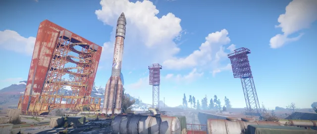 Launch Site в Rust — спутниковая панель для вызова падения спутника