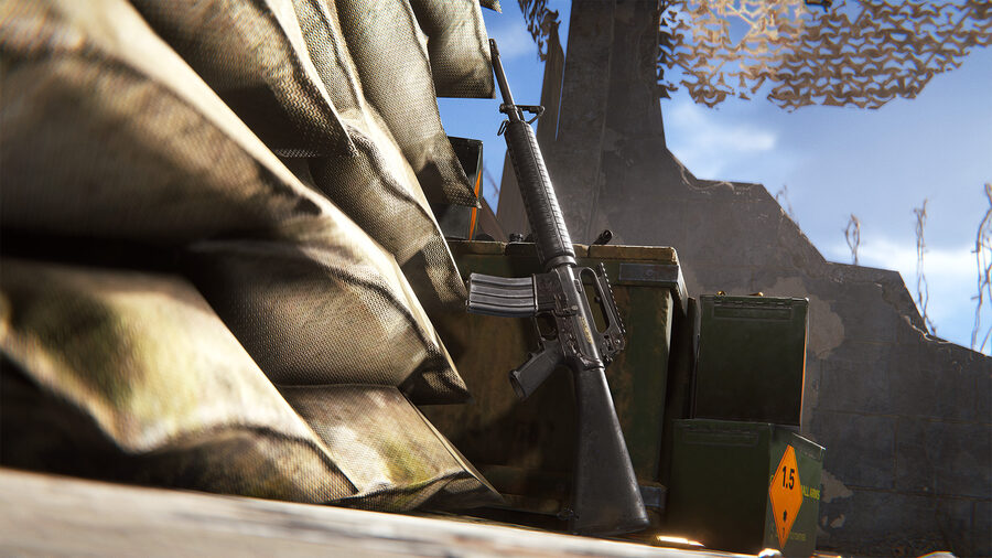 Штурмовая винтовка M16A2 в Rust — новое военное оружие из endgame-лута обновления Built Different