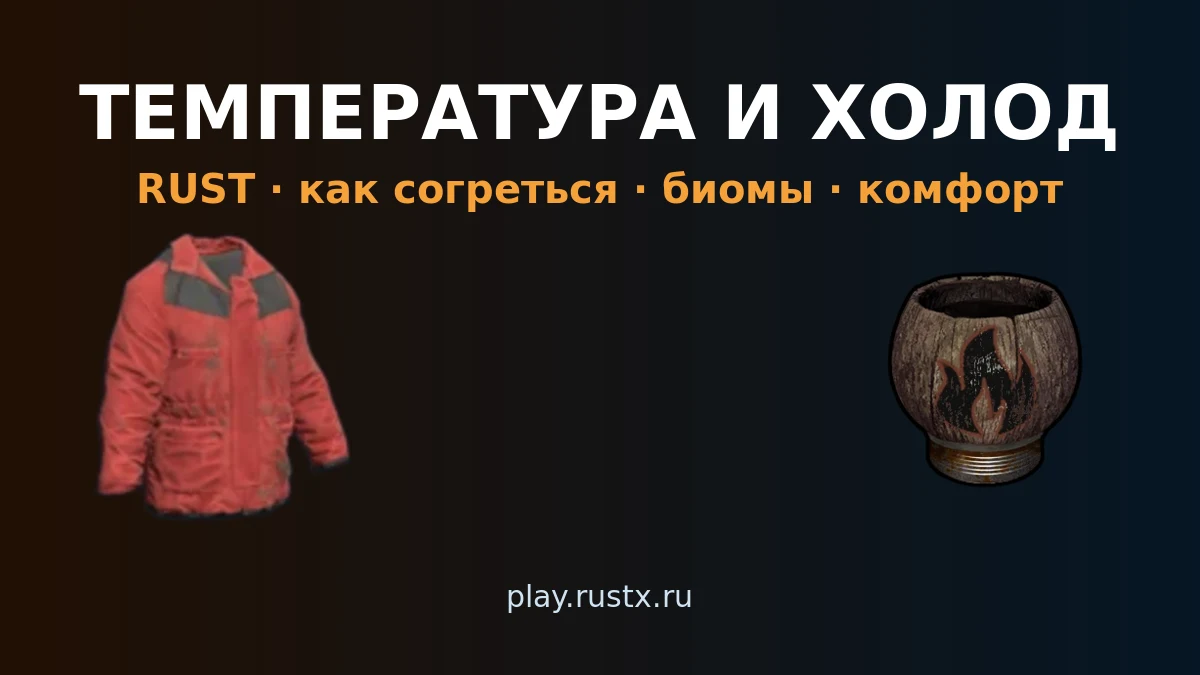 Температура и холод в Rust — как согреться, тёплая одежда и согревающий чай